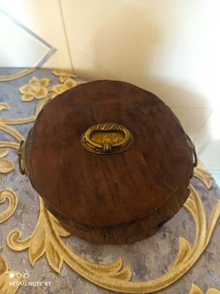 Caja de Joyas Antigua de Madera