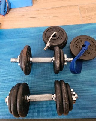 2 Mancuernas ajustables 2.5kg + discos