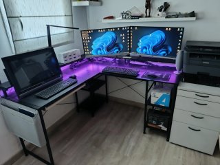 Escritorio juvenil polivalente con luces led