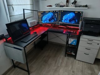Escritorio juvenil polivalente con luces led