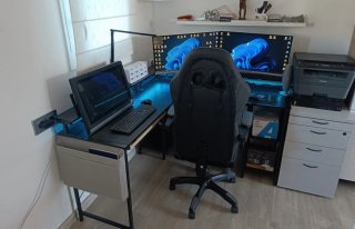 Escritorio juvenil polivalente con luces led