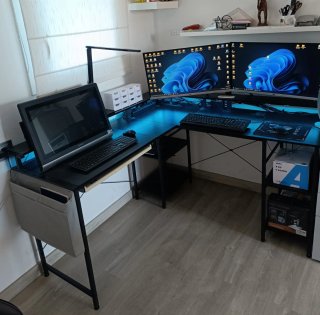 Escritorio juvenil polivalente con luces led