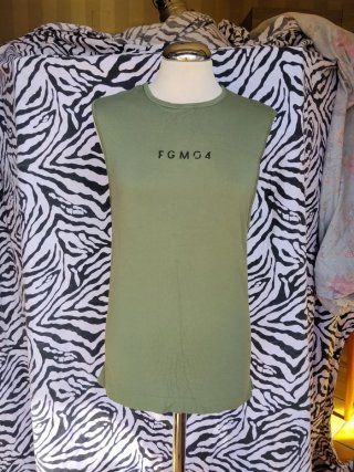 Maglia smanicata kaki FGMO4