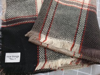 Bufanda Nice Things cuadros y espiga