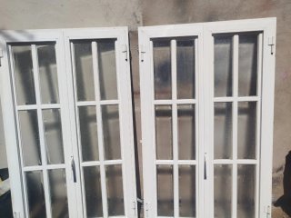 2 Ventanas de Aluminio Blancas cada una 110