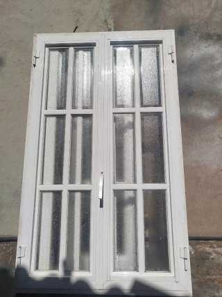2 Ventanas de Aluminio Blancas cada una 110