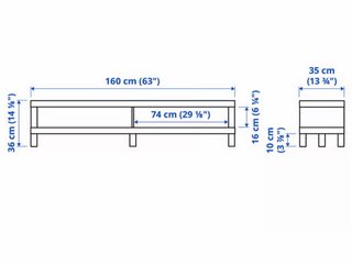 Mueble TV LACK Blanco