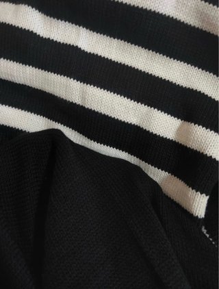 Conjunto de punto rayas blanco y negro