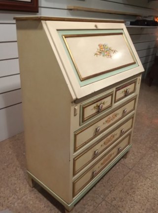 ESCRITORIO SECRETER VINTAGE PINTADO A MANO