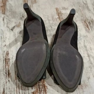 Zapatos piel peep toe. Ovyé.