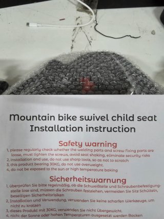 Silla infantil para bicicleta
