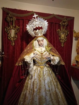 Virgen Dolorosa 140cm vestida