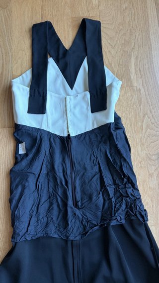 Vestido Negro y Blanco Talla 38