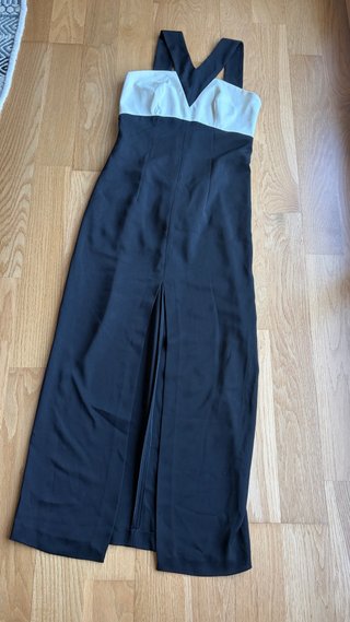 Vestido Negro y Blanco Talla 38