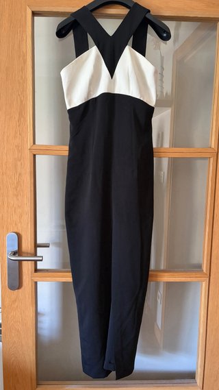 Vestido Negro y Blanco Talla 38