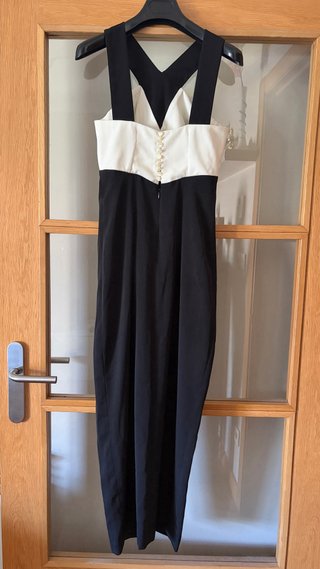 Vestido Negro y Blanco Talla 38