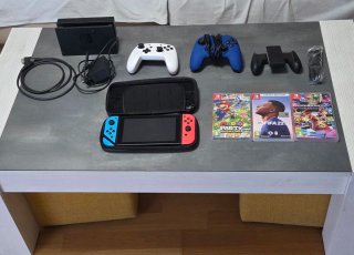 Nintendo Switch + 2 Mandos + 3 Juegos