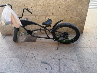 Bicicleta Urbana Estilo Cruiser Negra y Verde