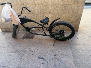Bicicleta Urbana Estilo Cruiser Negra y Verde