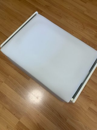 Baúl Almacenaje Asiento Tapizado Blanco