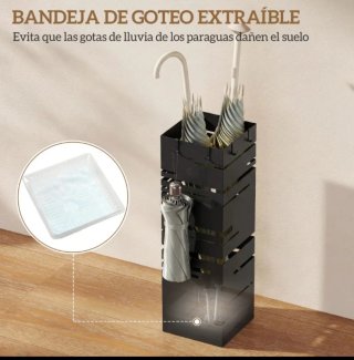 Paragüero moderno negro