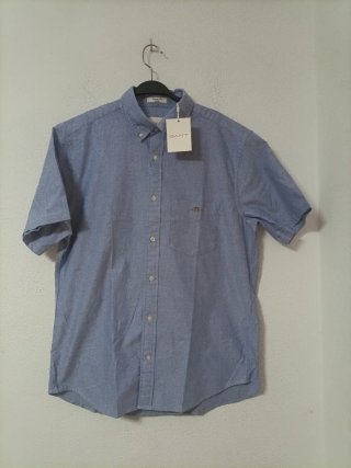 Camisa Gant Manga Corta Azul