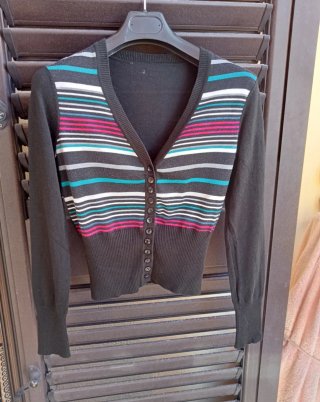 Cardigan a righe