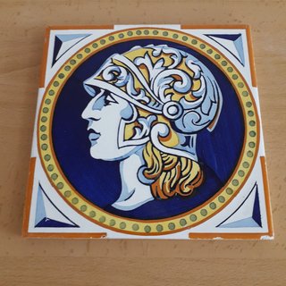 A2 AZULEJO ANTIGUO MODERNISTA SOLDADO