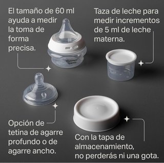 Set Biberón Tommee Tippee 60ml + Accesorios