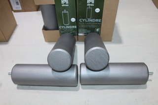 Lote 4 patas cilíndricas 70mm Alinea 20 cm acero