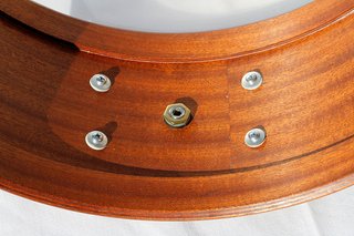 Caja 14x7 casco de caoba africana y aros refuerzo