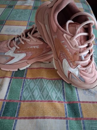 Zapatillas Lacoste Mujer Rosa y Blanco