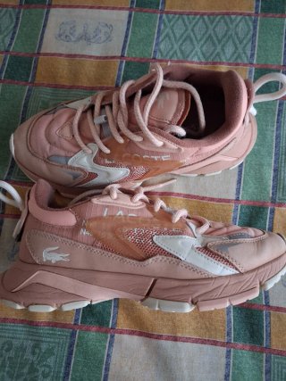 Zapatillas Lacoste Mujer Rosa y Blanco