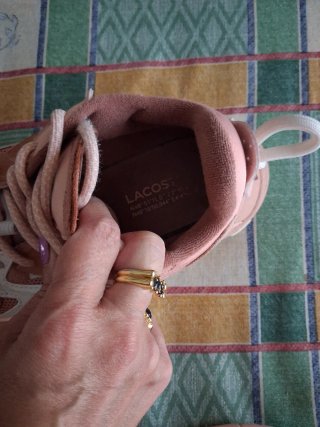 Zapatillas Lacoste Mujer Rosa y Blanco