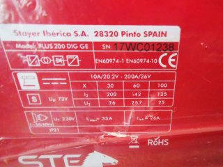 Soldadura stayer 200A.