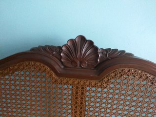 CAMA MATRIMONIO MADERA MACIZA REJILLA VINTAGE