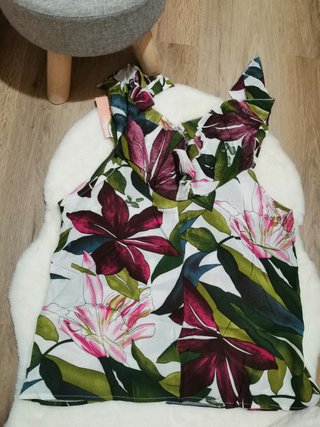 Nueva Blusa mujer estampada algodón Talla 40 L new