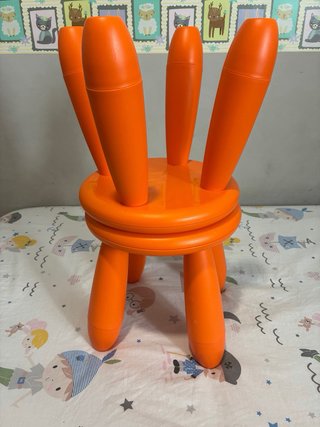 2 Taburetes Infantiles Ikea Naranjas