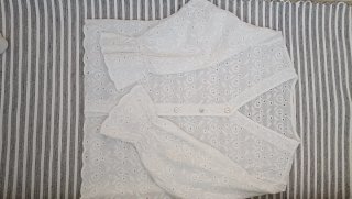 Blusa blanca mujer bordada
