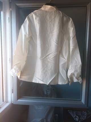 Camisa de Seda Beige Peacock