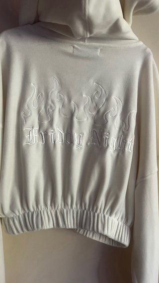 Sudadera Bershka Blanca con Cremallera