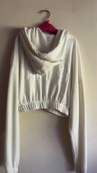 Sudadera Bershka Blanca con Cremallera