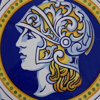 A3 AZULEJO ANTIGUO MODERNISTA SOLDADO