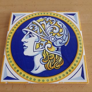 A3 AZULEJO ANTIGUO MODERNISTA SOLDADO