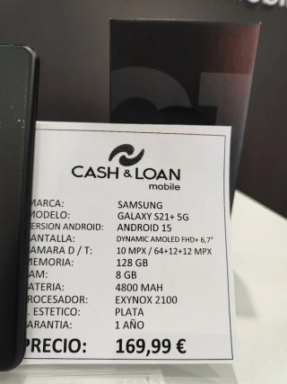 Samsung Galaxy S21+ 5G 128GB Negro
