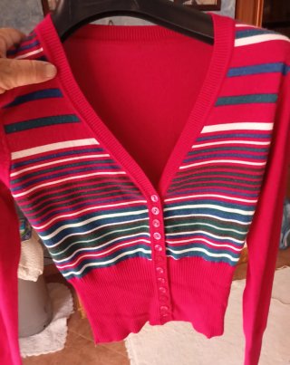 Cardigan fibra naturale