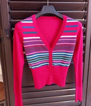 Cardigan fibra naturale