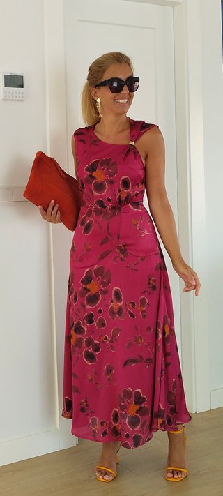 Vestido Largo Estampado Floral
