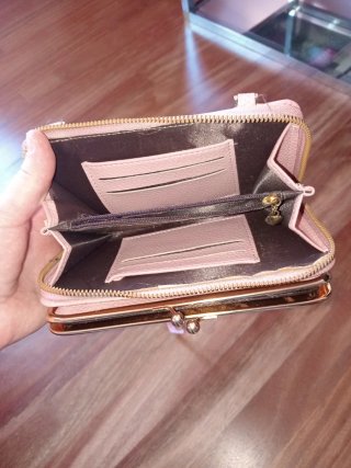 Bolso Monedero Rosa pastel HENGSHENG con Correa