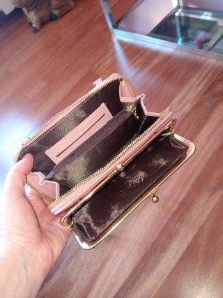 Bolso Monedero Rosa pastel HENGSHENG con Correa
